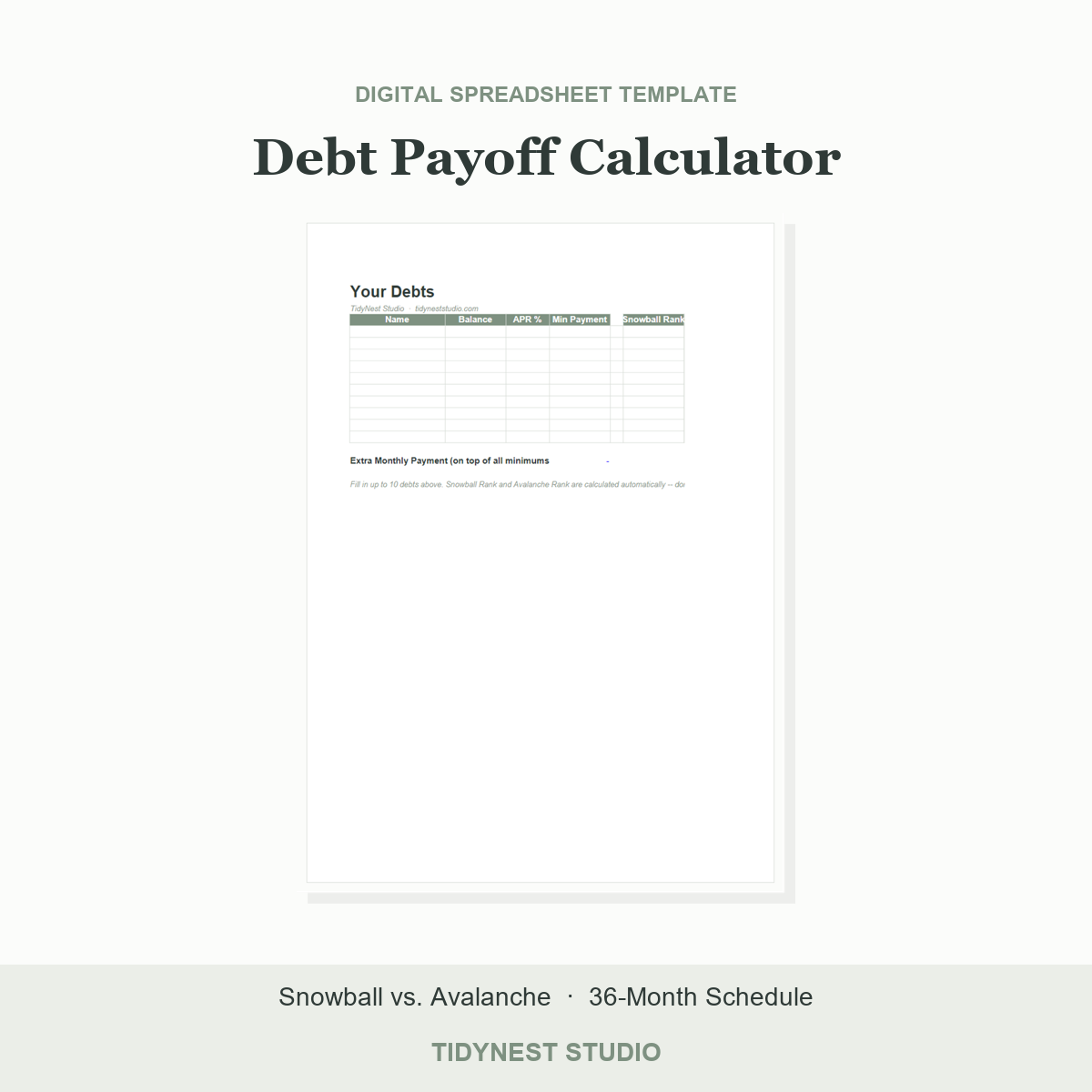 Debt Payoff Calculator