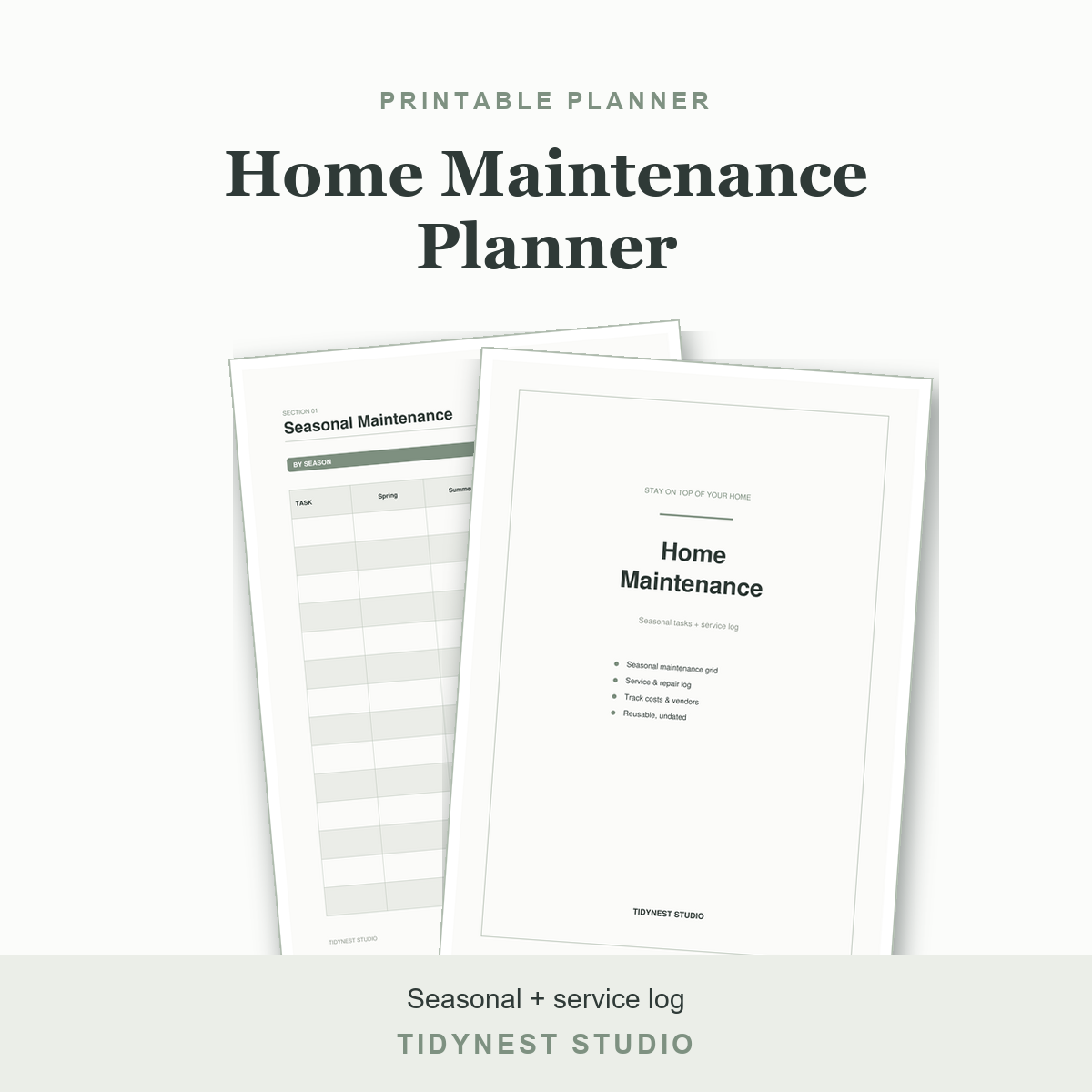 Home Maintenance Planner