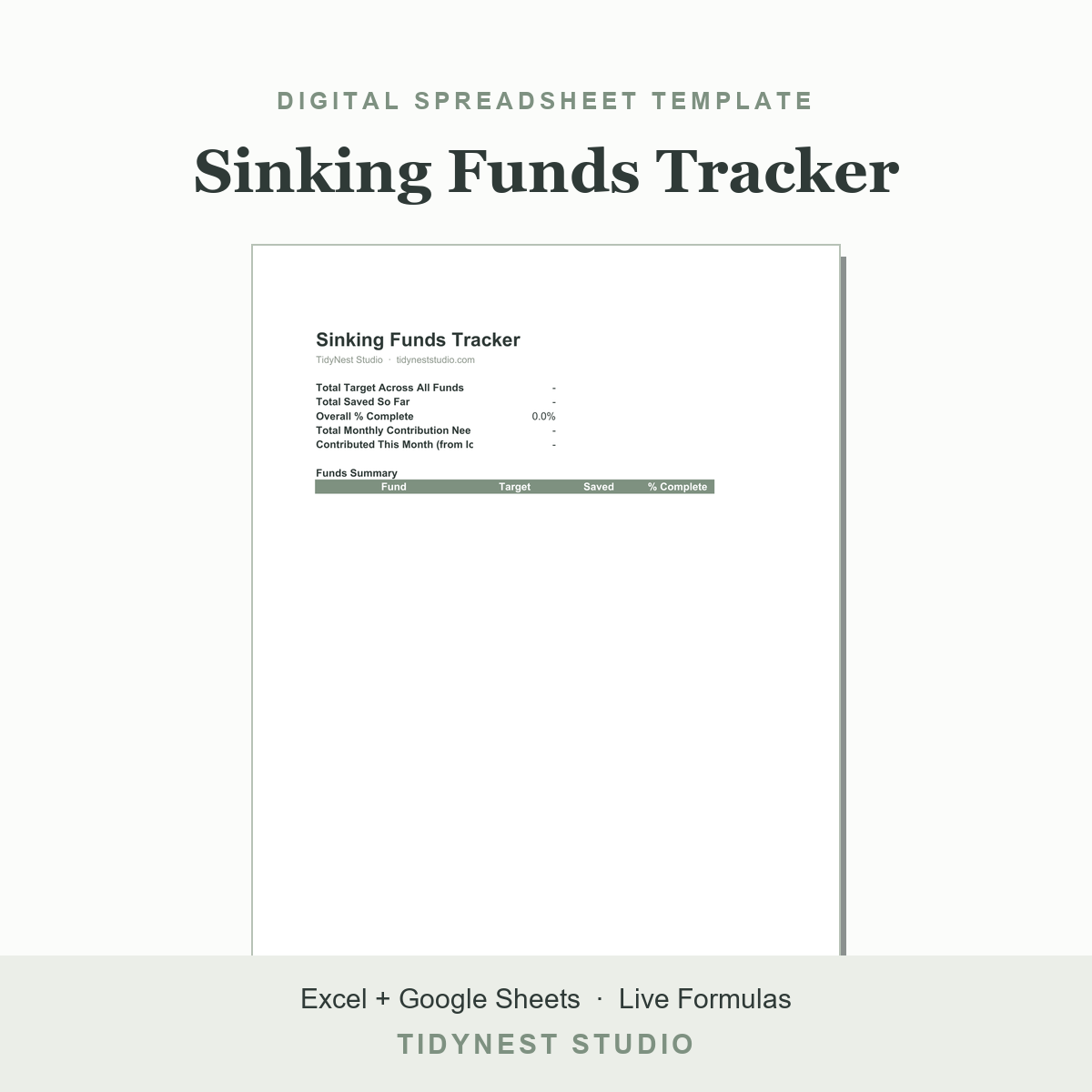 Sinking Funds Tracker