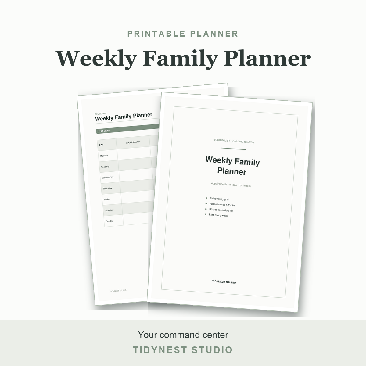 Weekly Family Planner